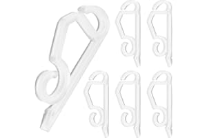 OURTRONESS Christmas Light Clip Outdoor Gutter Hook 100 Pieces Holiday Hanger Hooks Weatherproof Plastic Mini Clips for Festival Xmas Decoration String Lights (Translucent)