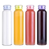 MIU COLOR Glass Water Bottles, for Beverage, Drinking, Juice Bottle, Milk Container, to Go Sports, 16 oz, BPA Free