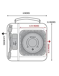USA Gear   Bolsa de viaje para Netgear Nighthawk LTE Mobile Hotspot Router y accesorios por impermeable, interior personalizable, correa acolchada para el hombro, asa de transporte resistente