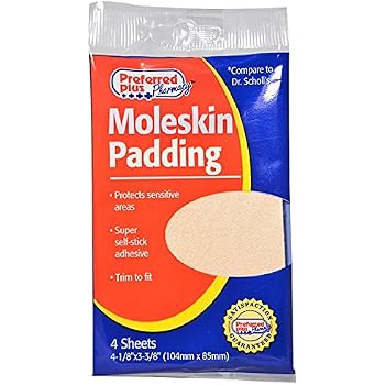Molepad Amazon.com: Moleskin Padding Sheets 4 ea: Health & Personal Care