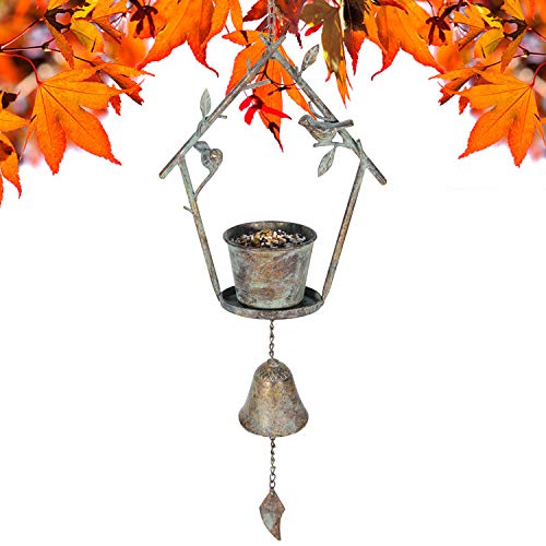 Kimdio Hanging Bird Feeder Tray Bell Seed Tray for Bird Feeders, Outdoor Garden Backyard Decorative Great for Attracting Pet Hummingbird Feeder with 3.5 inch-Dia - Thumbnail 3