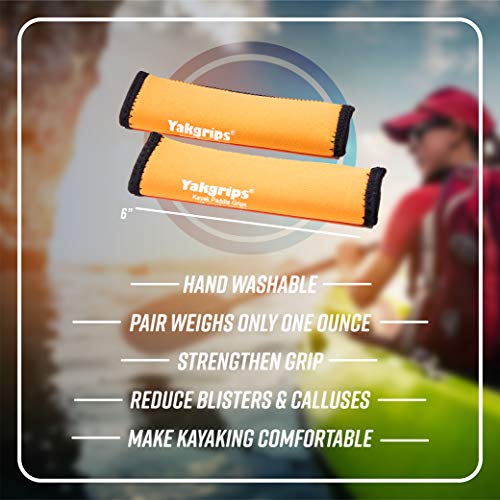 Yakgrips Paddle Grips for Solid Shaft Kayak Paddle, Kayaking Accessories, NonSlip Grip, Blister