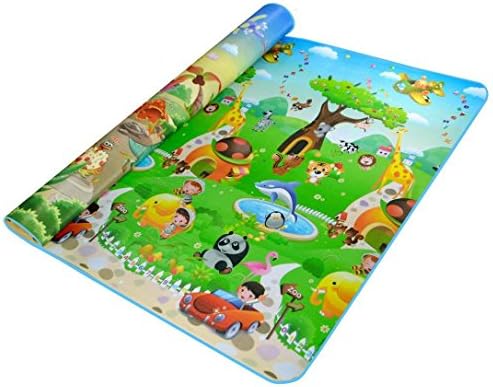 Outdoor Men Women Boys Girls Waterproof Sandproof Moisture-proof Picnic Blanket Yoga Baby Crawling Game Sleeping Mat,Double-faced All-Purpose Foldable Perfect for Beach,Camping and Hiking Green