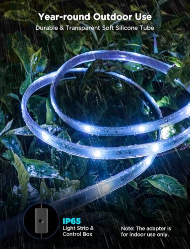 Govee 10M LED Strip Lights for Outdoor, Smart Lights for Outdoor, Works with Alexa and Google Assistant, IP65 Waterproof, RGBIC Outdoor Patio Lights, Party Decorations