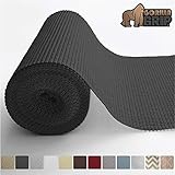 Gorilla Grip Original Drawer and Shelf Liner, Non Adhesive Roll (12' x 20' Size) Durable and Strong, for Drawers, Shelves, Cabinets, Storage, Kitchen and Desks (Black)