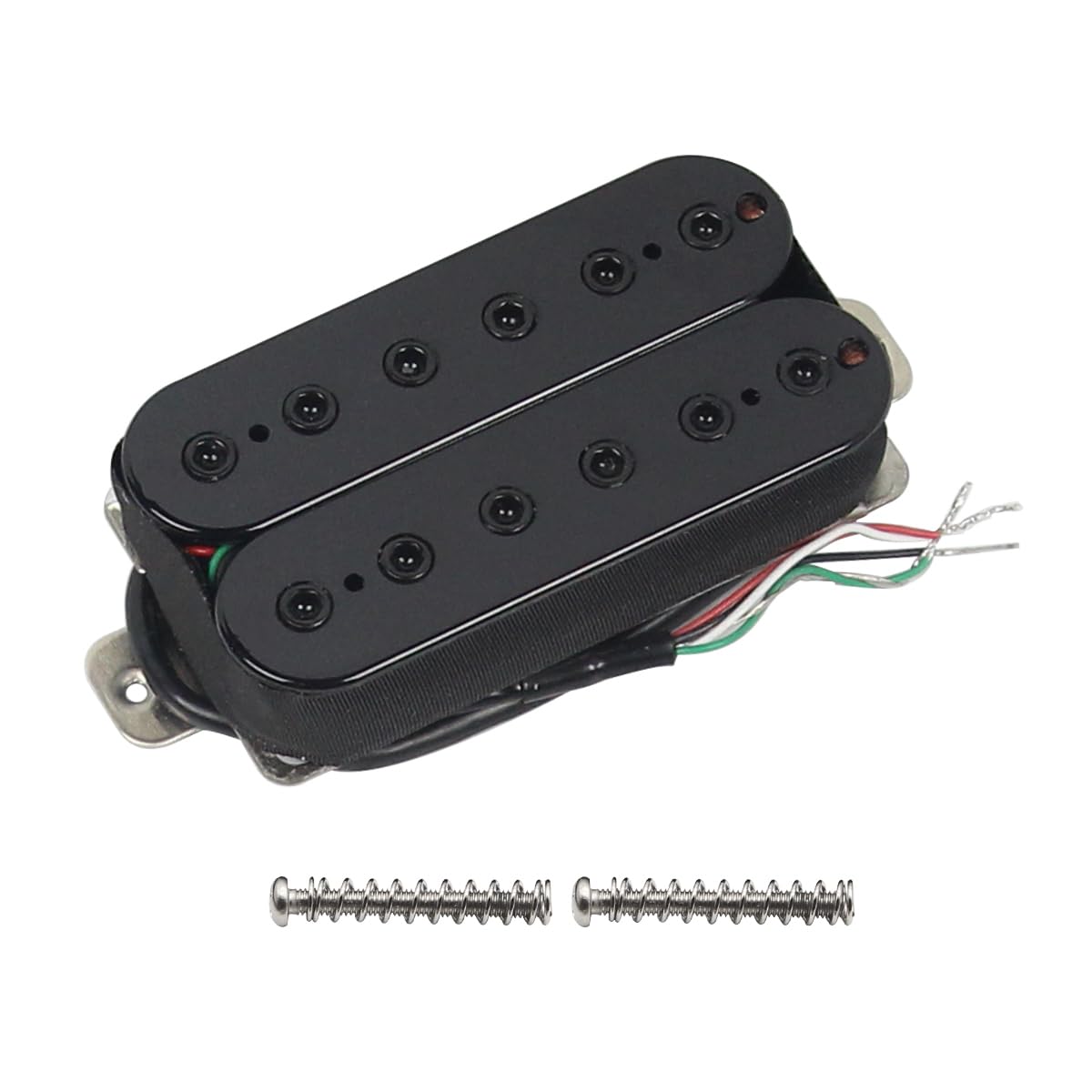 FLEOR Alnico 5 Bridge Pickup Double Coil Humbucker Pickups High Output 14-15K, Black