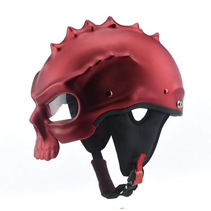 Helm Männer Und Frauen Elektrische Motorrad Lokomotive Doppelseitige Straße Auto Schädel Helm Persönlichkeit Coole Helm Half 