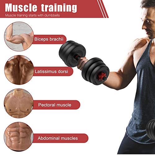 PINROYAL Adjustable Dumbbell Set 4 in 1, Weights Dumbbells Set 88lbs