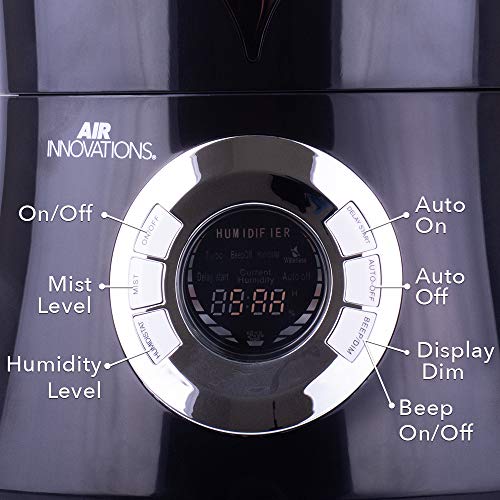 Air Innovations 901D High Capacity & Top Fill Cool Mist Ultrasonic Digital Humidifier 1.6 Gallons For Large Rooms Up To 700 Square Feet (black) - Thumbnail 4