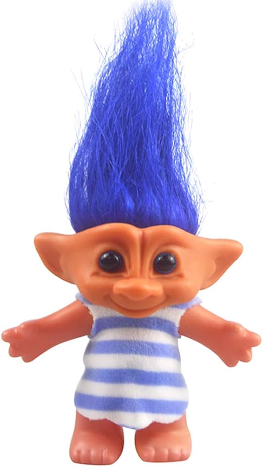 20PCS Mini Troll Dolls Collection - Colorful PVC Figures For Cake Decorating & Crafts (1.2 Inch)