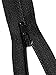 KGS Nylon Zippers for Sewing Crafts | Size: 15 Inch | Color: Black | 20 Pieces per Pack | Single Color #3 Nylon Zippers for Making Bags, Pouches, Pillow Covers and Sewing Craft Projects