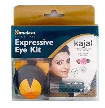 Himalaya Expressive Kajal 2.7 gm & Wipes Combo Pack + Vega compac