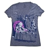 “Alice in Wonderland” Women’s Slim Fit V-neck Literary T-shirt by Out Of Print Clothing (Women’s Large), Online Clothing Store