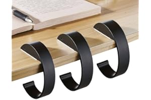 Guojanfon 3 PCS Purse Hook for Table Handbag Hanger for Desk can Hook Bag Purse Hook for Desk Heavy Duty Made of high-Strength Alloy Materials Can Hanger Various Heavy (Black-3pcs)