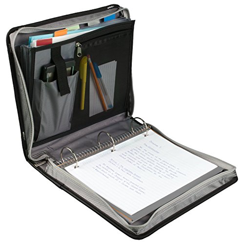 Five Star Zipper Binder, 2 Inch 3 Ring Binder, Expansion Panel, Durable