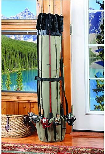Fishing Rod Cases Bags Organizer DURABLE Reel Storage Case Bag Fishing Travel Carry Case Bag Fishing Rod and Reel Organizer- Holds Up To 5 Rods and Reels