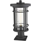 Z-Lite 570PHB-533PM-BK 1 Light Outdoor Pier Mounted Fixture, Black