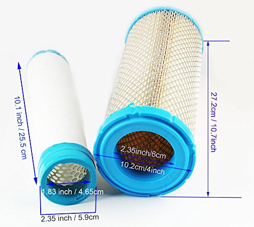 Podoy 25 083 01-S Air Filter & Pre Filter for Kohler 25 083 04-S Kawasaki 11013-7020 11013-7019 Grasshopper Scag Ferris Gravely John Deere Hustler Ch18 - Ch26 Cv16 - Cv26 Ch730-ch750 Cv745