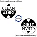 De Dazzle Big 3D Clean Dirty Dishwasher Magnet Ends Common Kitchen Problem. Adheres to Any Surface. Uniquely Designed in the USA. Black and White.