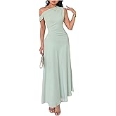 Floerns Women's Elegant Off The Shoulder Long Dress Sleeveless Evening Party A Line Dress