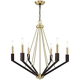 Livex Lighting 6 Lt Satin Brass & Bronze Chandelier