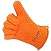 Oven Gloves Heat Resistant, BBQ Gloves Extreme Heat Resistant For Protect Your Hands from Grilling, Baking, Smoking, Cooking- 1 Size Fits Most of All (Orange) - FDA Approved Oven mitts