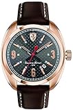 Ferrari Men's Scuderia Rose-Gold Tone Brown Leather Watch 0830208