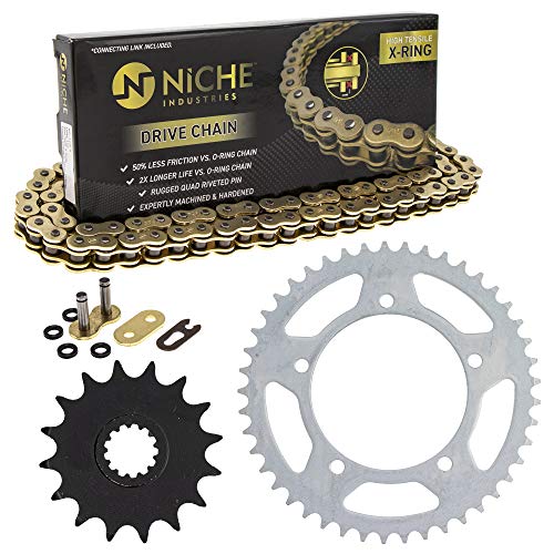 Caltric O-Ring Drive Chain For Suzuki GSXR600 / GSX-R600 2001-2003 - 525-120, 122 Links, Yellow - View #2