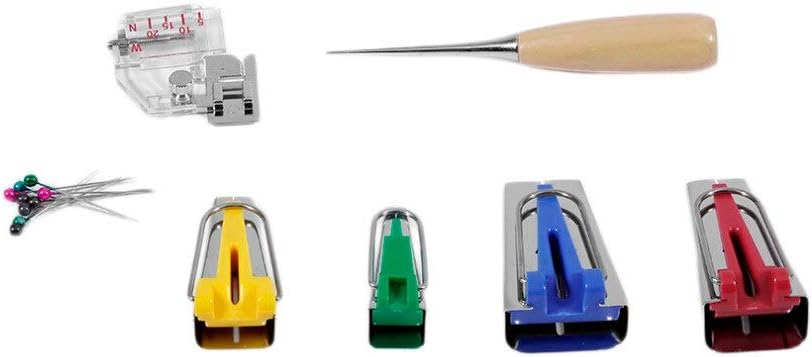 Slowtly - Professional CY-BTM-S1 Multifunction Sewing Bias Tape Maker Set DIY Patchwork Quilting Tool Sewing Machine Tools