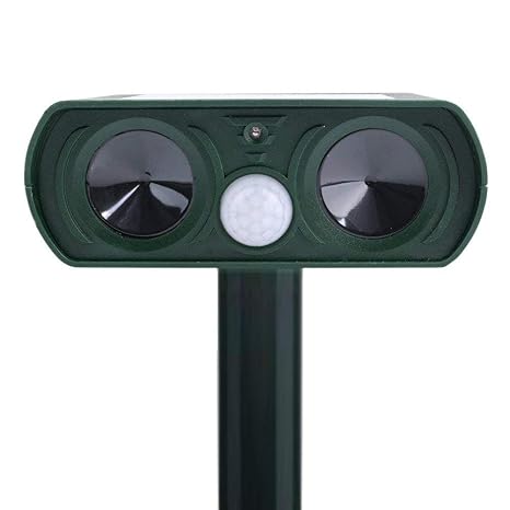 Ultrasonic Outdoor Animal and Pest Repeller Infrared Drive – Solar Power Garden Lawn Park Protector –