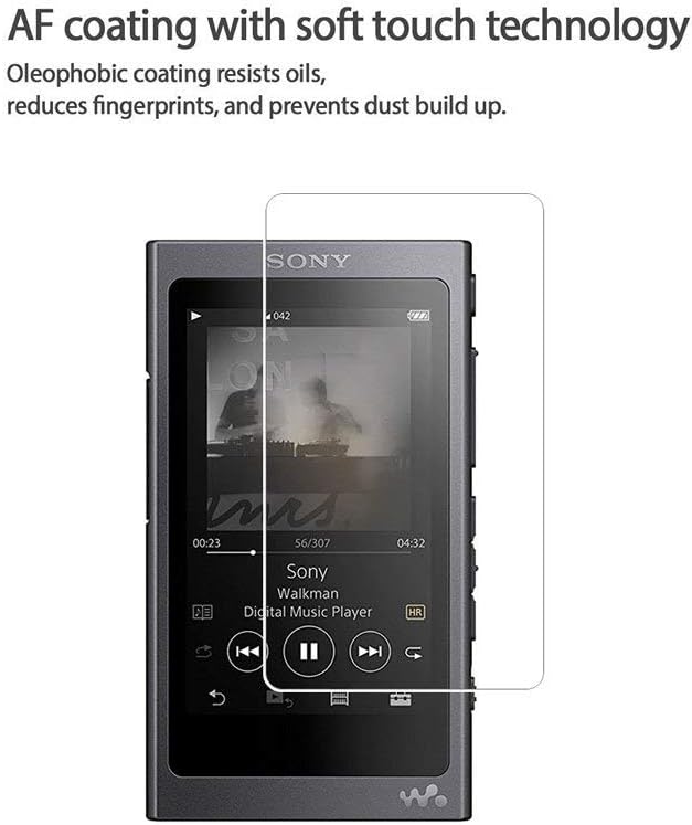 Zshion for Sony NW-A55/ NW-A56 Screen Protector,9H Hardness Tempered Glass Screen Protector for Sony A55 A56 with Anti-Fingerprint Bubble-Free Crystal Clear (2 Pack) - Image 4