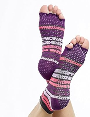 Amazon.com: Gaiam Grippy calcetines sin dedos para yoga ...