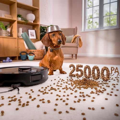 Robot Aspirapolvere e Lavapavimenti Base Autosvuotamento Conga X80 Pro.Navigazione Laser, 25000Pa, Area fino 240m², Tecnologia Adattiva, Disinfezione Mop, Bluetooth WiFi, App per Igiene Totale — foto 7 di 8