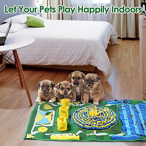 AMONIDA Snuffelmat voor Honden, Hondenvoermat, Mattrainingsspeelgoed, voermat, Grappig Mat voor Hond Moedigt Natuurlijke… - Afbeelding 5