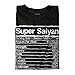 Brisco Brands Super Saiyan Nutrition Label Funny Dragon Ball Z T-Shirt Tee, Black, X-Large