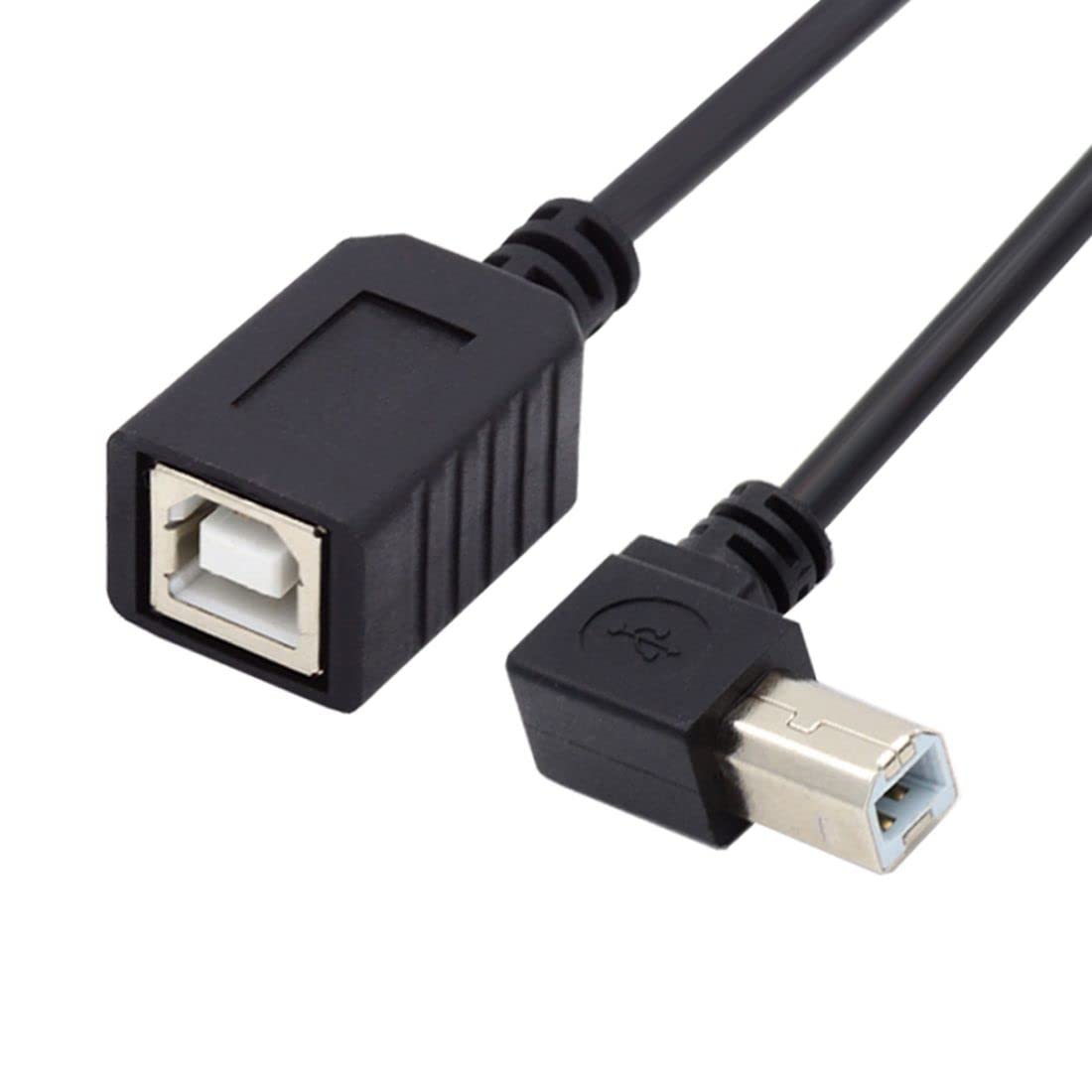 chenyang Printer Scanner Disk USB 2.0 Type B Male to Female 90 Degree Right Angled Extension Cable 20cm