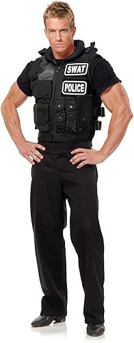 Amazon Mens Swat Team Vest Costume メンズswatチームベストコスチュームを ハロウィン サイズ Small コスプレ 仮装 通販