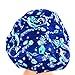 Euro Surgical Scrub Hats Women's Adjustable Bouffant Cap Ponytail Magical Mermaids