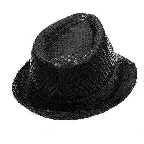 FTXJ Unisex Men Women Sequined Fedora Hat For Jazz Dance Show Performances - Image 3