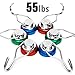 siMul 55lb Colorful Swivel Magnetic Hook - Strong Magnetic Hooks for Cruise Cabins Heavy Duty Neodymium Magnets for Refrigerator Door Key BBQ Grill Locker Coat Powerful Magnetic Wreath Hanger 6 Pack