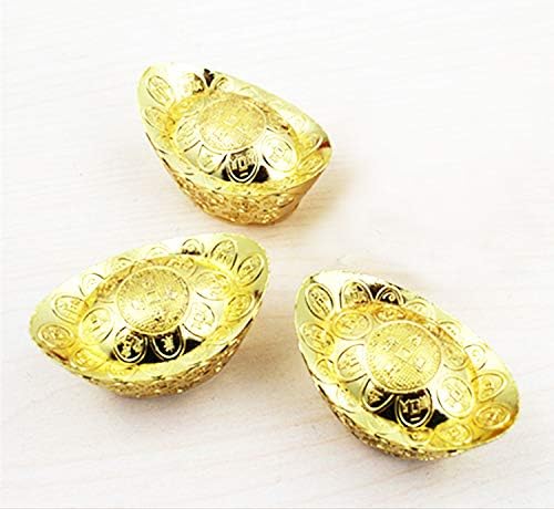 DZ-10 FENG SHUI PROSPERITY GOLD INGOTS 3 Pieces Large