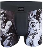 Star Wars Mens Gray Classic Characters Boxer Briefs Small