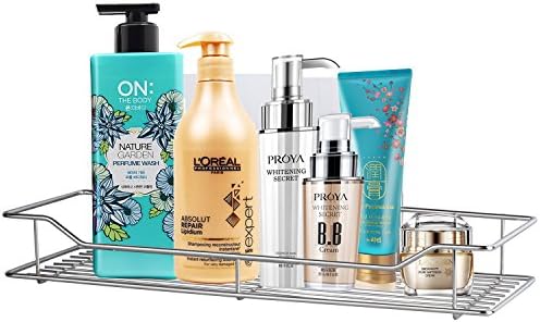 COOLWEST Bath Shelf Shower Caddy Shampoo Organizer Bathroom Accessories Stainless Steel Holder for Kitchen Bathroom Toilet 13.78"