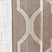jinchan Curtains Taupe Linen Living Room Drapes Light Filtering Moroccan Tile Print Drapes Bedroom Curtain Flax Textured Geometry Lattice Grommet for Dining Room 63 Inch Length 2 Panels