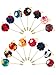 Pangda 15 Pieces Men's Lapel Pin Handmade Flower Boutonniere Set for Suit Wedding Groom, 15 Colors
