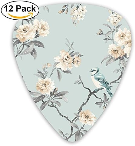 Yenba Floral Flower Heavy Acoustic Medium Guitar Picks (12-Pack) Girls Pink 0.46/0.71/0.96 Mm Guitar