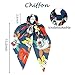 R.HORSE 12 Packs Hair Scrunchy Chiffon Flower Bowknot Scrunchy Ponytail Holder Elastic Scarf Hair Tie Band Hair Scrunchies Hair Accessories for Women or Girls