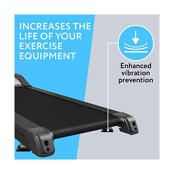 [6 Pack] Exercise Equipment Mat 4″ x 4″ x 0.5″ Pads Treadmill Mat for