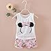 MH-Lucky Baby Girl Clothes Outfits Short Sets 2 Pieces with T-Shirt + Short Pants (T-Pink, 3T) 1