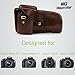 MegaGear Canon EOS Rebel T6, Rebel T3, Rebel T3i, EOS 1300D, 1100D, 600D Ever Ready Leather Camera Case